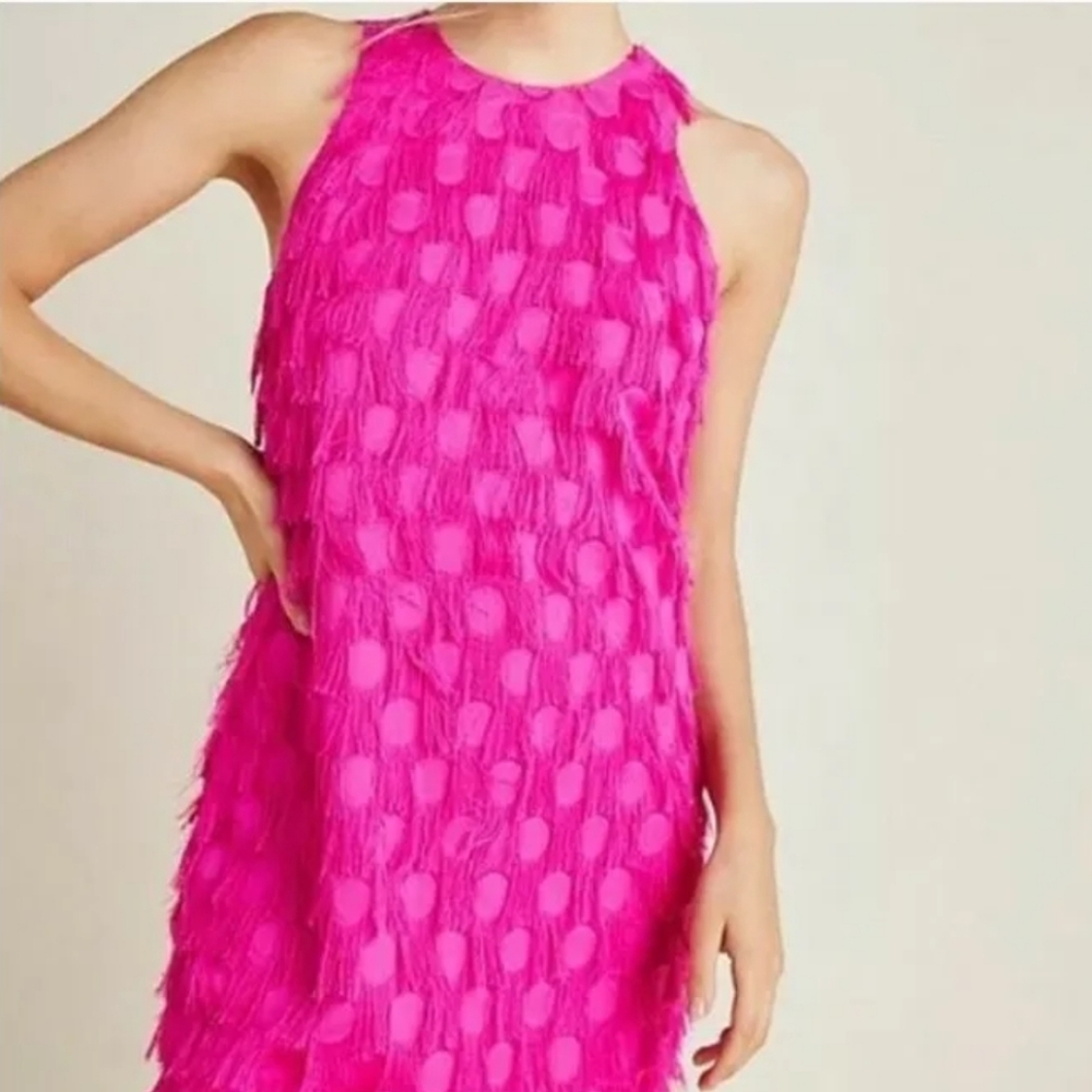 By Anthropologie Roxie Textured Finger Shift Dress Size 12